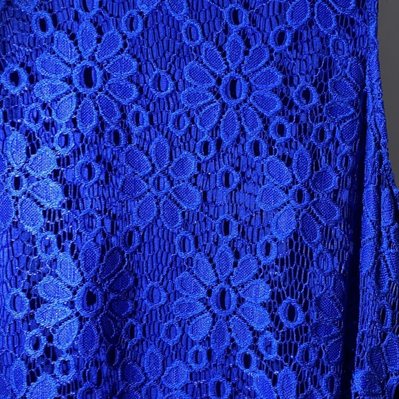 NWT Sharagano Dress. Sz 4 royal blue. Fully lined - Picture 2 of 6
